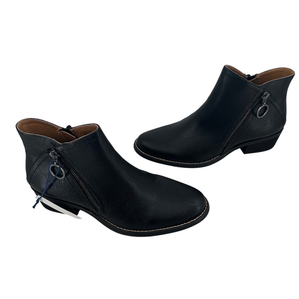 White Mountain Altering Black boho Smooth Ankle Boots W36154-005 Women's 8M